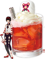 Kriem's Tea Time (クリームのティータイム) ¥680 Strawberry soda cocktail with marshmallows