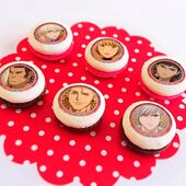 Valentine Pri Macaroon (Karina, Ryan, Ivan, Antonio, Subaru, Thomas) (バレンタインプリマカロン6個セット（カリーナ・ライル＆ライアン・ゴールドスミス＆イワン・カレリン＆アントニオ・ロペス＆仙石昴＆トーマス・トーラス）) BD23TXMCVL02F Priroll ¥2,592 Came with a can badge