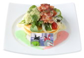 Tiger & Barnaby Reunion Plate (TIGER & BARNABY復活プレート) ¥1,200 Pacncakes, bacon, avocado salad, buttermilk dressing