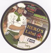 Coaster #98 (Hero's Label #1 Antonio) NFS Included with Hero's Label #1 wine, available May 26 to June 16, 2016