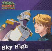 Tiger & Bunny in Namco Namjatown Original Sticker (Sky High) (オリジナルステッカー) NFS With food/drink order