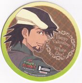 Coaster #64 (Happy Valentine & White Day Kotetsu) NFS Included with glass of wine, available February 15 to March 14 2016