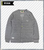 Precious Trio Mens Cardigan (Ryan) ¥6,480 S/M/L Grey/Blue