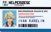 Helperidese Finance Employee ID Card (Front)