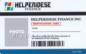 Helperidese Finance Employee ID Card (Back)