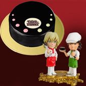 Valentine Cake (バレンタインケーキ) ¥4,200 Set with chocolate cake, Kotetsu figure, Barnaby figure