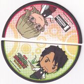 Coaster #46 (Half Coaster Chibi Kotetsu & Barnaby) NFS Included with admission (Ikeburkuro Kotetsu, Akihabara Barnaby) as well as the Kotetsu's Hot Dog Dish set