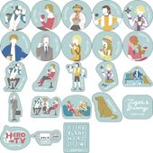 Yuru Palette Flake Stickers (Hero Off Time) (フレークシール　ゆるパレット　HERO“OFF TIME“) 4549743494425 Movic ¥440