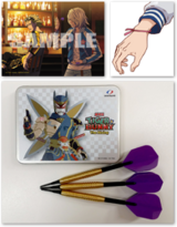 The Rising Origami Cyclone Secret Personal Item Set (折紙サイクロン（秘）私物セット) NFS Bandai Visual Club preorder bonus, contains darts, misanga bracelet, crystal print