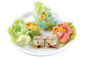 B.T.B. Chicken Fillet (B.T.Bチキンフリット) ¥1,240 Three color chicken fillets, mayonnaise sauce, mango and pink pepper