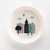 Townscape Series Small Plate (Kotetsu) (街並みシリーズ 小皿 虎徹) ¥880