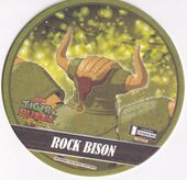 Coaster #33 (Eye Background Rock Bison) NFS Included with My Heart Is Really Solid As A Rock! And Your Crime Has Been Completely Put On Lock! Style 2