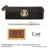 Genuine Leather Pencase & Stainless Steel Namecard Case Set C (本革ペンケース（ボールペン付）＆ステンレスネームカードケースセット C) ¥9,130 Contains pencase, pen, card case